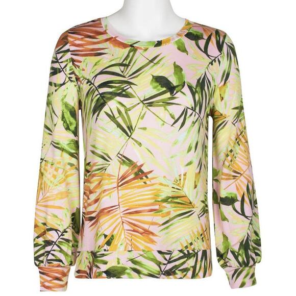 Adyson Parker Banded Knit Top Size 2X Winsome Orchid Combo Crew Neck Long Sleeve - Picture 2 of 8